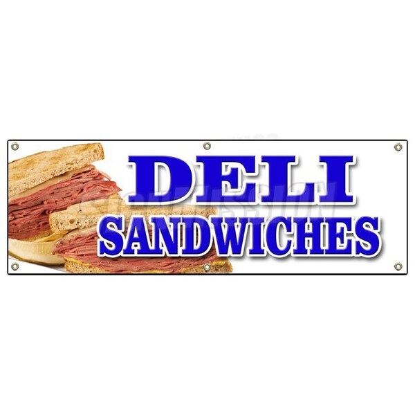 DELI SANDWICHES BANNER SIGN delicatessen sub cornbeef pastrami roll